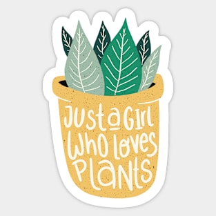 Just a Girl Who Loves Plants // Vintage Potted Plant Sticker